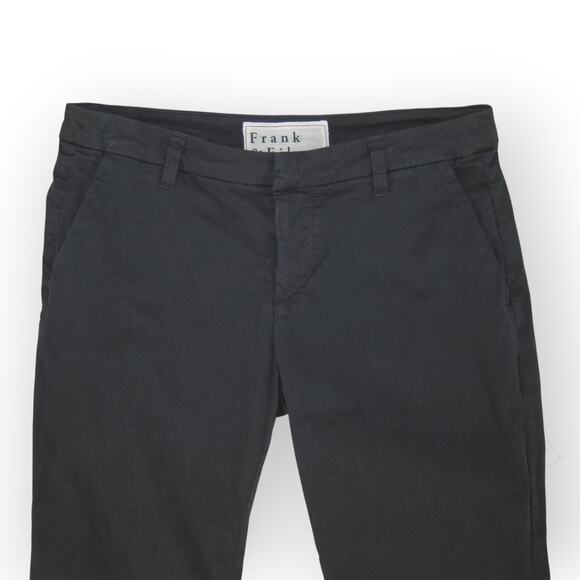 6 Frank&Eileen Wicklow Crop Chino WashedBlack ItalianTwill MidRise Stretch - Picture 6 of 12